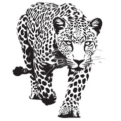 leopard head silhouette