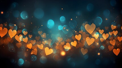 Abstract background with bokeh. Valentine's day. Romantic wallpaper.  - obrazy, fototapety, plakaty