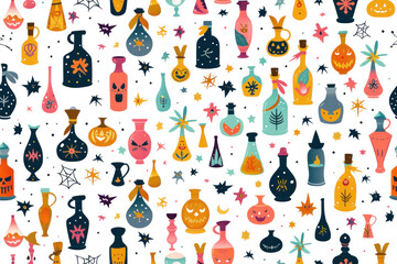 Halloween Seamless Pastel Pattern for Design Use