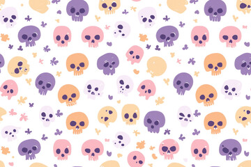 Obraz premium Pastel Halloween Seamless Pattern Background