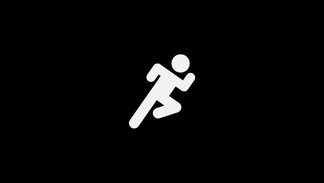 Pictograma de los Juegos Ol&iacute;mpicos en el centro con el deporte atletismo con alpha