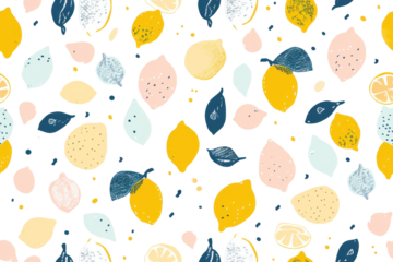 Seamless Pastel Fruits Pattern for Design