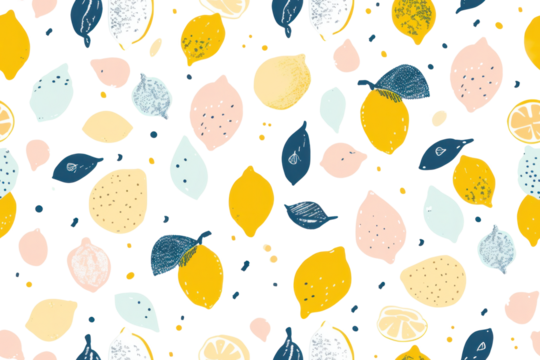 Seamless Pastel Fruits Pattern for Design