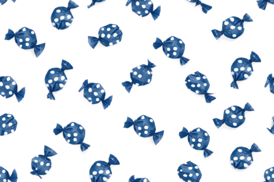 Pastel Candy Pattern on Transparent