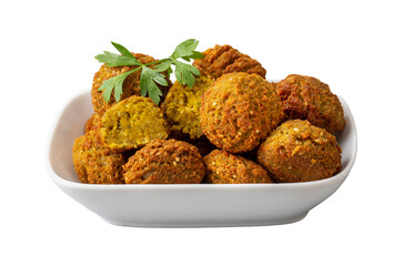 Falafel; traditional Lebanese appetizer made from chickpeas.