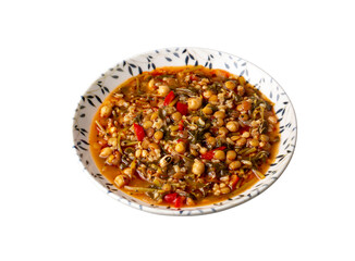 Traditional delicious Turkish food; Pirpirim is a meal made with purslane, belonging to the Gaziantep region, between the main course and the soup. Turkish name; Pirpirim asi - yemegi