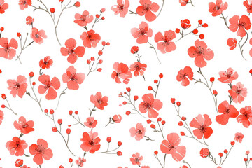 Pastel Floral Seamless Pattern Design