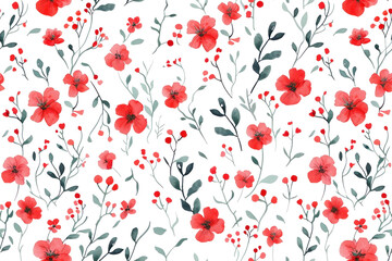 Pastel Floral Seamless Pattern Background