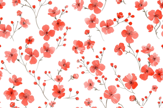 Pastel Floral Seamless Pattern Design