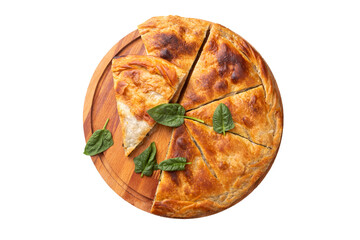 Spanakopita, greek phyllo pastry pie with spinach and feta cheese filling. Delicious handmade pies....