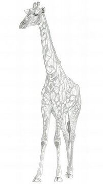 giraffe pencil sketch drawing 