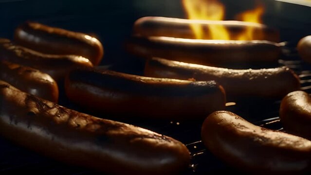 Sizzling Sausages on the Grill