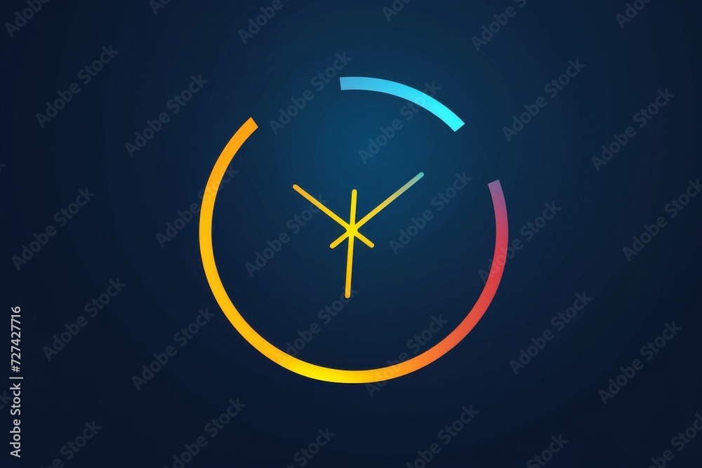 Aufkleber a mesmerizing star-studded clock bursts with vibrant colors and intricate graphics, encapsulating th