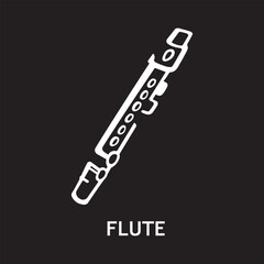 vector icon for flute, musical instruments