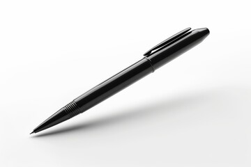 A sleek black pen glides effortlessly on a pristine white surface, evoking thoughts of productivity, professionalism, and the power of the written word