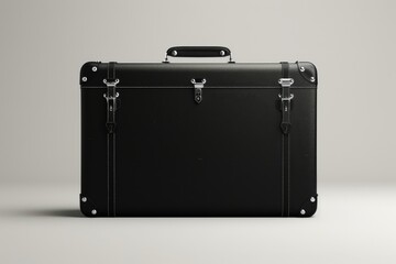 A sleek black suitcase with a sturdy handle, the ultimate fashion accessory for the modern traveler