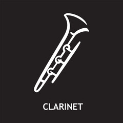 vector icon for clarinet, musical instruments
