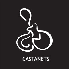 Obraz premium vector icon for castanets, musical instruments