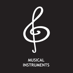 set of vector icons for musical instruments