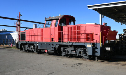 rote Diesel Lok