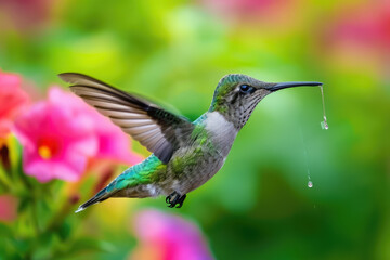 hummingbird with a beak and a nectar