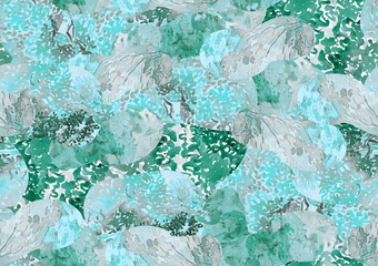 Abstract Seamless Pattern green blue white