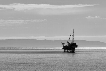 Silhouette of An Oil Rig