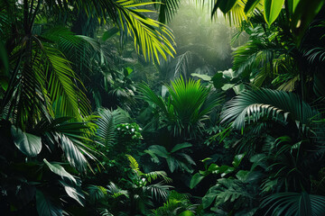 Imagine a wild and untamed jungle with dense foliage and exotic animals hidden within © Formoney