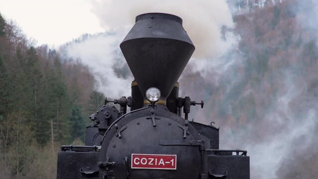 Old Style Shot Steam Locomotive