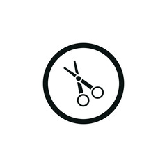 barber scissors vector type icon