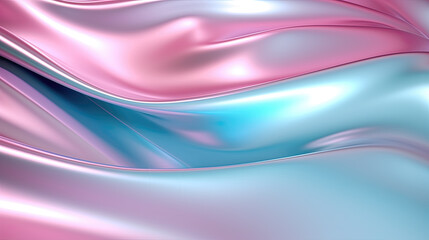abstract background with smooth waves in pink and cyan colors