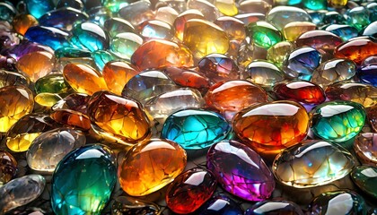 Kaleidoscope of Gemstone Pebbles