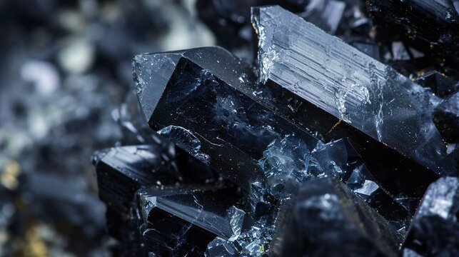 Gemstone Turmalin Black, Closeup