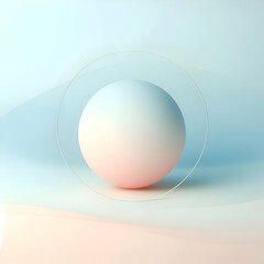Minimalistic Abstract Blurred Background of Light Blue and Soft Peach Colors