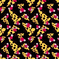 Cartoon doodle seamless glasses of wine and cheese pattern for wrapping paper and fabrics and party accessories