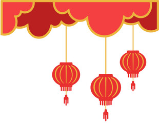 Chinese Corner Border Background Illustration
