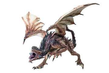 Fantasy  dragon on isolated background