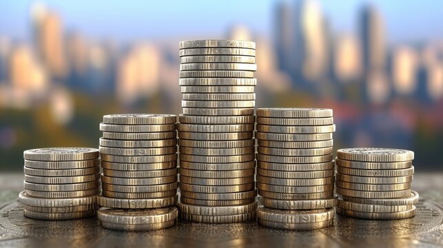 stack of coins, generated with AI