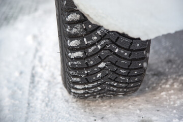 Studded tyres in winter