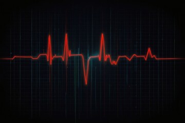 Heartbeat Monitoring Graph in Medical Setting Illustration