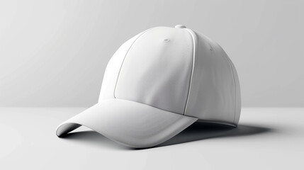Fototapeta premium White Cap Over Grey Surface. Mock up.