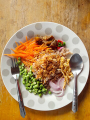 Thai food, Shrimp paste fried rice on the table
