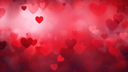 Na zdjęciu widzimy tłum czerwonych serc unoszących się w powietrzu, idealne na Walentynki, kochanie oraz romans. - obrazy, fototapety, plakaty