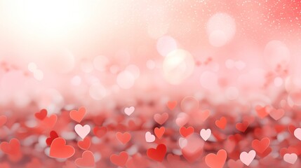 Kilka serc unoszących się w powietrzu, idealne na Walentynki, kochanie oraz romans. - obrazy, fototapety, plakaty