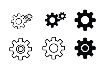 settings and services gear icon for business corporate offices and websites
