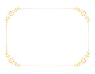 金色の装飾フレーム枠