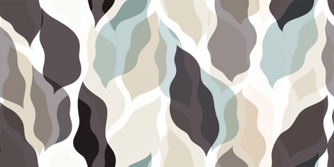 Big leaves seamless vector pattern. Watercolor tea leaf background, textured jungle print