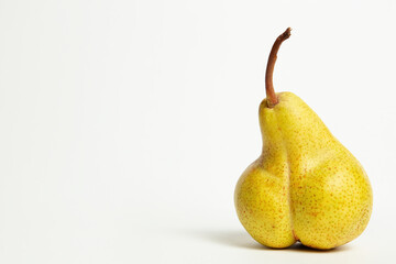 Pear shaped Human Buttocks and back on White Background
