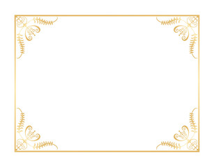 金色の装飾フレーム枠