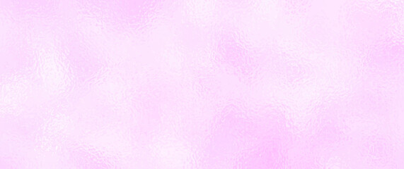 Pink iridescent holographic foil vector texture. Pink color glass. Christmas background. Blurred illustration for design.